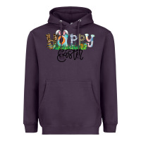 Plum Happy Easter Heavyweight Hoodie - CowhideDigitalArt