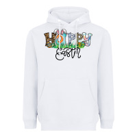 White Happy Easter Heavyweight Hoodie - CowhideDigitalArt