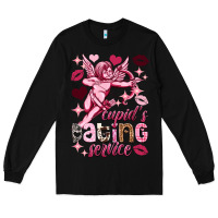 Black Cupid's dating service Valentine's Day Long Sleeve Tee - HowdyJamesFarm