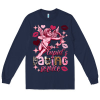 Navy Cupid's dating service Valentine's Day Long Sleeve Tee - HowdyJamesFarm