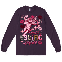 Plum Cupid's dating service Valentine's Day Long Sleeve Tee - HowdyJamesFarm