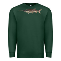 Sports Green Paddlefish Illustrations, Premium Sweatshirt - LillyAllenDesigns