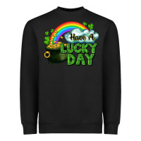 Black Have a lucky day Heavyweight Sweatshirt - CowGirlArtShop