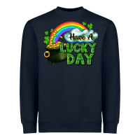 Navy Have a lucky day Heavyweight Sweatshirt - CowGirlArtShop