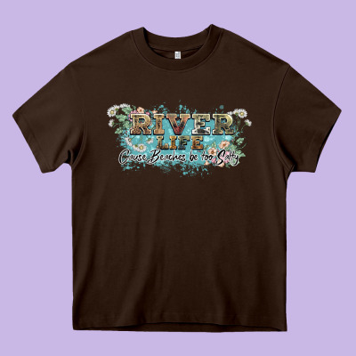 River Life Heavy Core Tee Designed By Nancycooperartshop