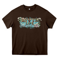 Chocolate Brown river life Heavy Core Tee - NancyCooperArtShop
