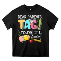 Black dear parents tag youare it teacher Heavy Core Tee - JahusDesignShop