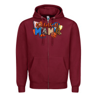 Burgundy basketball mama Zipper Hoodie - FaDigitalArtStudio