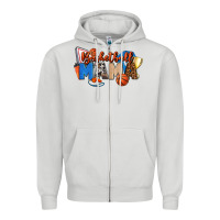 Dove Grey basketball mama Zipper Hoodie - FaDigitalArtStudio