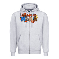 Heather Grey basketball mama Zipper Hoodie - FaDigitalArtStudio