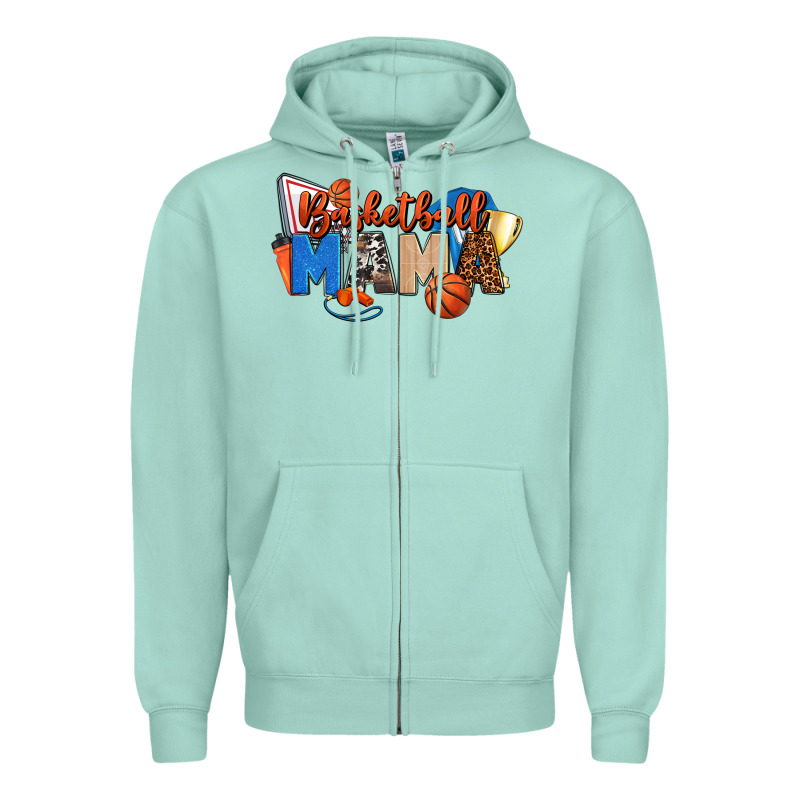 Basketball Mama Zipper Hoodie by FaDigitalArtStudio | Teevron