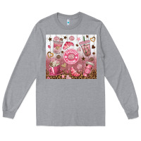 Heather Grey cafecito y chisme with leopard tumbler tbs Long Sleeve Tee - TumblerDesignByShophia
