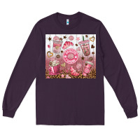 Plum cafecito y chisme with leopard tumbler tbs Long Sleeve Tee - TumblerDesignByShophia