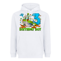 White birthday boy frog age 3 Heavyweight Hoodie - LillyAllenDesigns