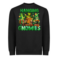Black St. Patrick's Day gnomes Heavyweight Sweatshirt - CowGirlArtShop