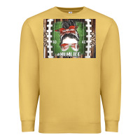 Antique Gold American Football Mom life Premium Sweatshirt - CowhideDigitalArt
