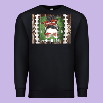 American Football Mom Life Premium Sweatshirt Designed By Cowhidedigitalart