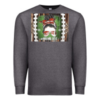 Charcoal Heather American Football Mom life Premium Sweatshirt - CowhideDigitalArt