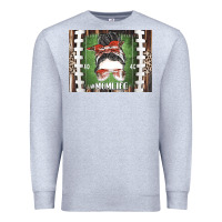 Heather Grey American Football Mom life Premium Sweatshirt - CowhideDigitalArt
