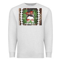 Oatmeal Heather American Football Mom life Premium Sweatshirt - CowhideDigitalArt