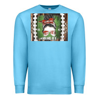 Ocean Blue American Football Mom life Premium Sweatshirt - CowhideDigitalArt