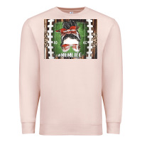 Pale Pink American Football Mom life Premium Sweatshirt - CowhideDigitalArt