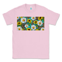 Bubblegum Pink Sunflower And Daisy With Leopard Classic Tee - RanaPortraitStore