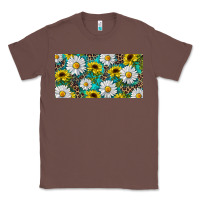 Chestnut Sunflower And Daisy With Leopard Classic Tee - RanaPortraitStore