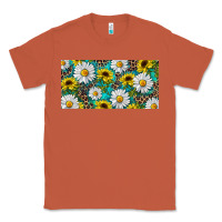 Copper Sunflower And Daisy With Leopard Classic Tee - RanaPortraitStore