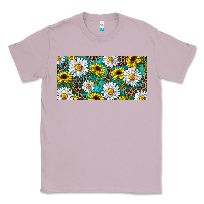 Sunflower And Daisy With Leopard Classic Tee by RanaPortraitStore | Teevron