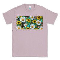 Lilac Sunflower And Daisy With Leopard Classic Tee - RanaPortraitStore