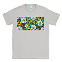Moon Dust Sunflower And Daisy With Leopard Classic Tee - RanaPortraitStore