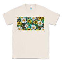 Natural Sunflower And Daisy With Leopard Classic Tee - RanaPortraitStore