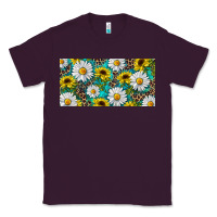 Plum Sunflower And Daisy With Leopard Classic Tee - RanaPortraitStore