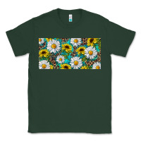Sports Green Sunflower And Daisy With Leopard Classic Tee - RanaPortraitStore