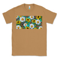 Toasted Coconut Sunflower And Daisy With Leopard Classic Tee - RanaPortraitStore