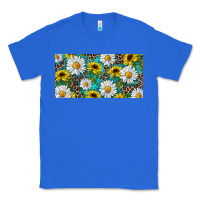 True Royal Sunflower And Daisy With Leopard Classic Tee - RanaPortraitStore