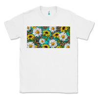 White Sunflower And Daisy With Leopard Classic Tee - RanaPortraitStore