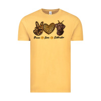 Vintage Mustard peace love labrador Vintage Tee - RanaPortraitStore