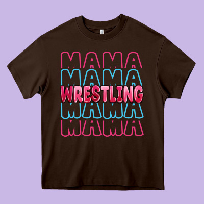 Wrestling Mama Heavy Core Tee Designed By Maliassmallbusiness