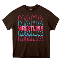 Chocolate Brown wrestling mama Heavy Core Tee - MaliasSmallBusiness
