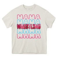 Cream wrestling mama Heavy Core Tee - MaliasSmallBusiness