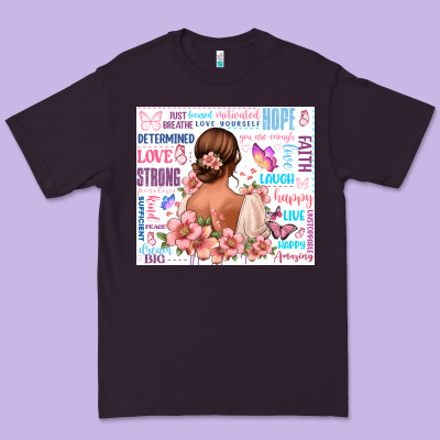 Positive Affirmations Girl Premium Tee Designed By Maliassmallbusiness