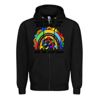 Black Autism rainbow Zipper Hoodie - FaDigitalArtStudio
