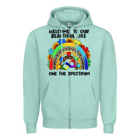 Seafoam Autism rainbow Zipper Hoodie - FaDigitalArtStudio