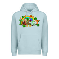 Blue Mist lucky gnome St. Patricks Day Premium Hoodie - FaDigitalArtStudio