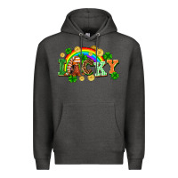 Charcoal Heather lucky gnome St. Patricks Day Premium Hoodie - FaDigitalArtStudio