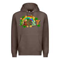 Coffee lucky gnome St. Patricks Day Premium Hoodie - FaDigitalArtStudio
