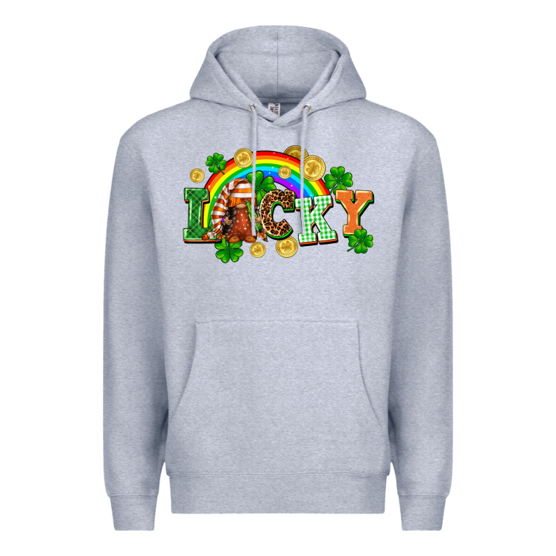 Lucky Gnome St. Patricks Day Premium Hoodie by FaDigitalArtStudio | Teevron