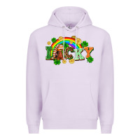 Lilac lucky gnome St. Patricks Day Premium Hoodie - FaDigitalArtStudio